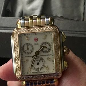 Michele Deco Diamond Tri-Tone Women's